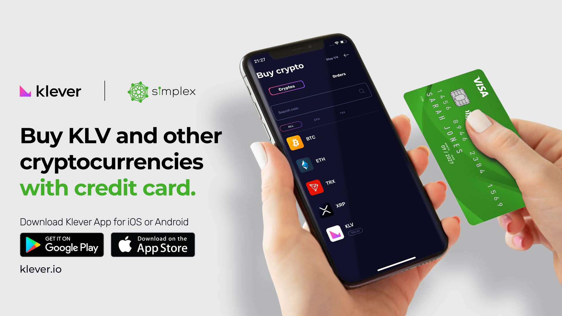 Simplex | Klever.io Enables Crypto Onramp for Millions of Users Thanks to  Simplex Integration